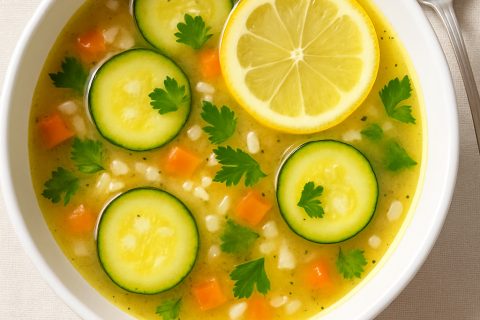 🍋 Letnja čorba sa limunom i tikvicama – blaga, osvežavajuća i lagana