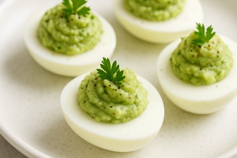 🥚 Punjena jaja sa avokadom i limunom – lagano, kremasto, moderno