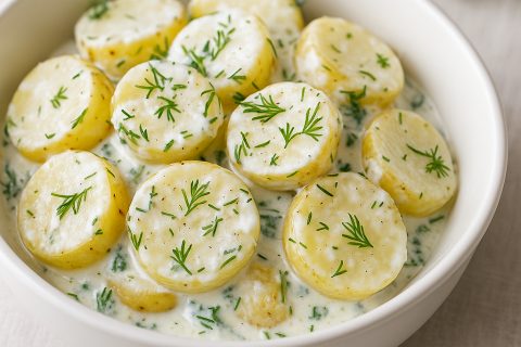 🥔 Salata sa mladim krompirom, jogurtom i mirođijom – hladna, kremasta i osvežavajuća