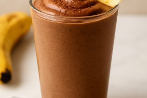 🍌 Smuti bomba od banane, kikiriki putera i kakaa – gust, kremast, kao desert u čaši