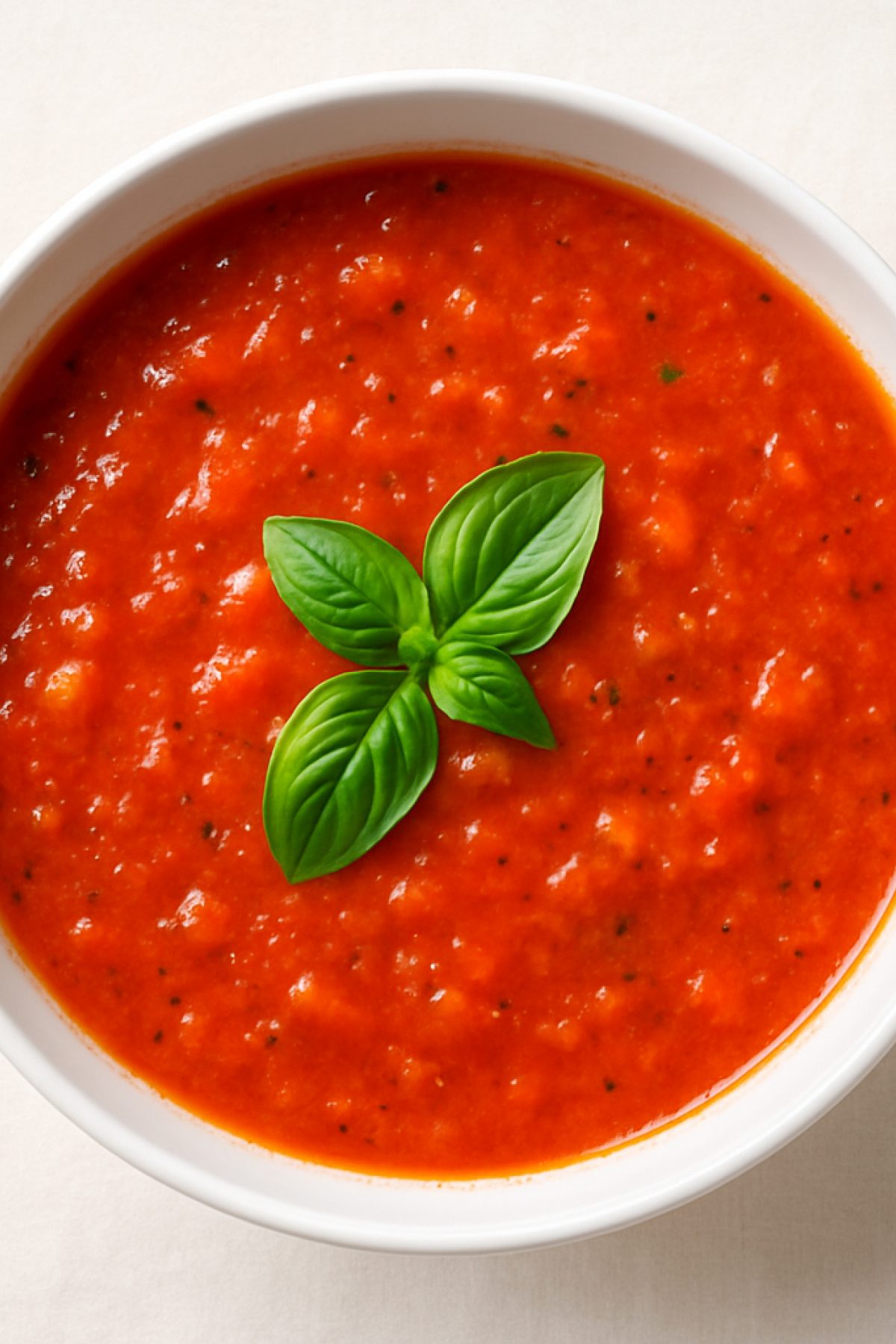 Slika jela 🍅 Letnja paradajz čorba sa bosiljkom i pirinčem – lagana, mirisna i gotova za 20 minuta