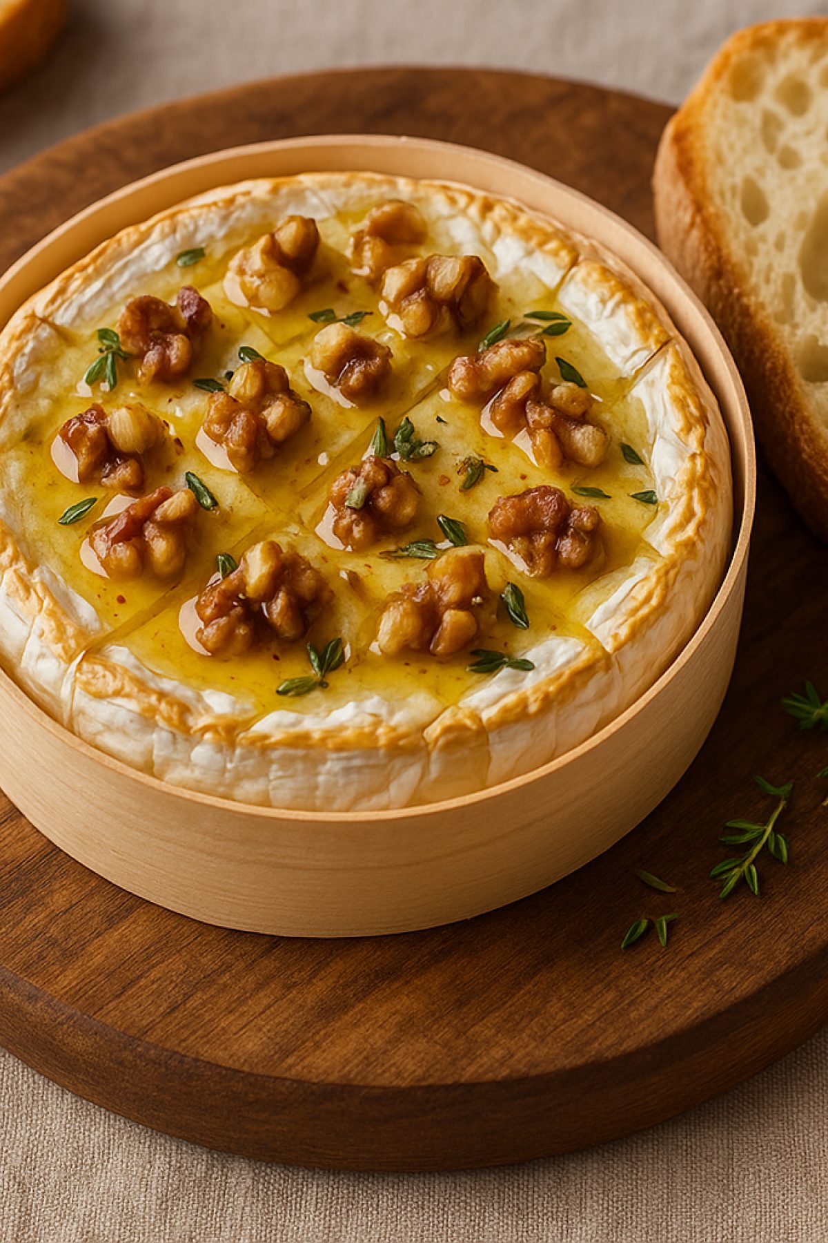Slika jela 🧀 Zapečeni camembert sa medom i orasima – mekano, toplo, kremasto i brutalno fino