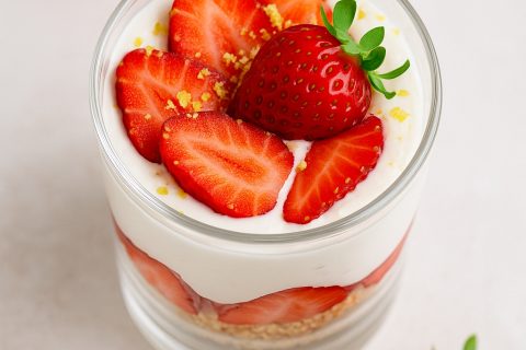 🍓 Parfe sa jagodama i kremom od kokosa – slojevito, voćno i bez pečenja