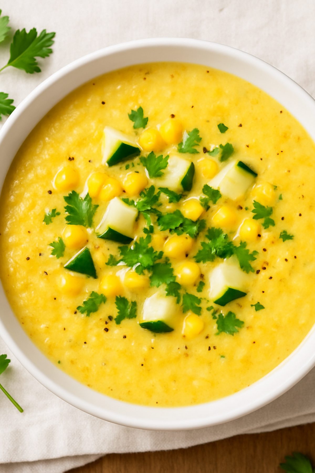Slika jela 🌽 Krem čorba od kukuruza i tikvica – slatko, lagano, a jako fino