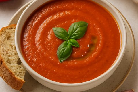 🍅 Paradajz čorba s pečenim paprikama – baršunasta, slatkasta, miriše na leto