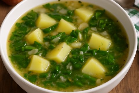 🥬 Čorba od zelja i krompira – lagana, domaća i gotova za 20 minuta