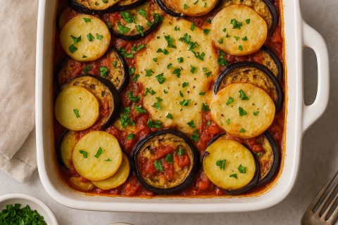 🍆 Musaka od patlidžana – sočna slojevitost bez mesa