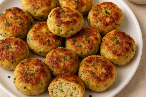 🍗 Polpete od piletine i tikvica – mekane, sočne i zlatno zapečene