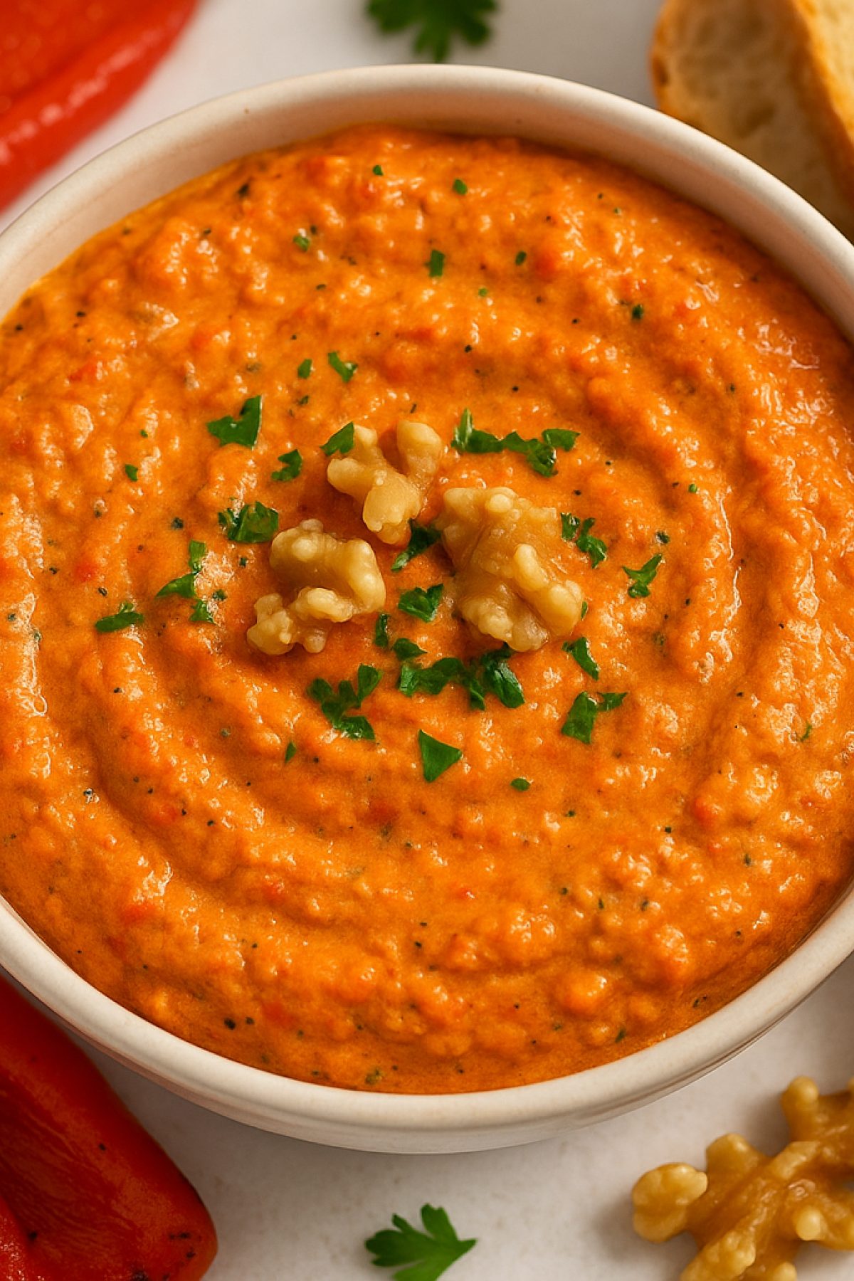 Slika jela 🌶 Namaz od pečenih paprika i sira – kremasto, mirisno, nestaje sa hleba