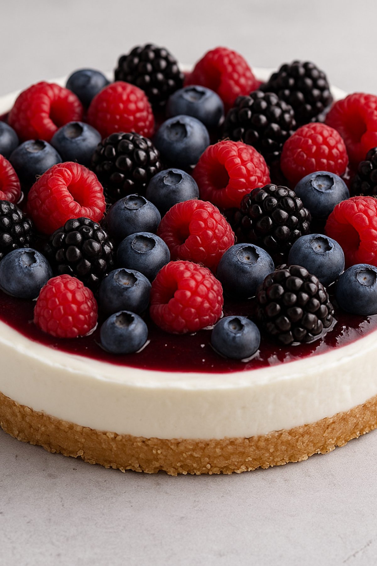 Slika jela 🍇 Jogurt tart sa šumskim voćem – osvežavajuće, lagano, bez pečenja