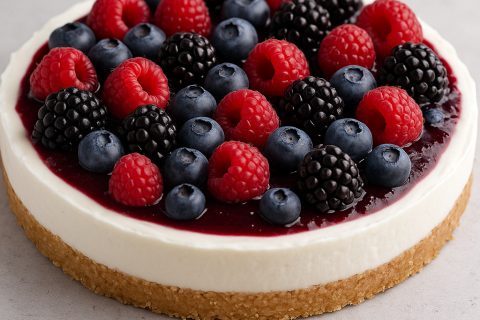 🍇 Jogurt tart sa šumskim voćem – osvežavajuće, lagano, bez pečenja