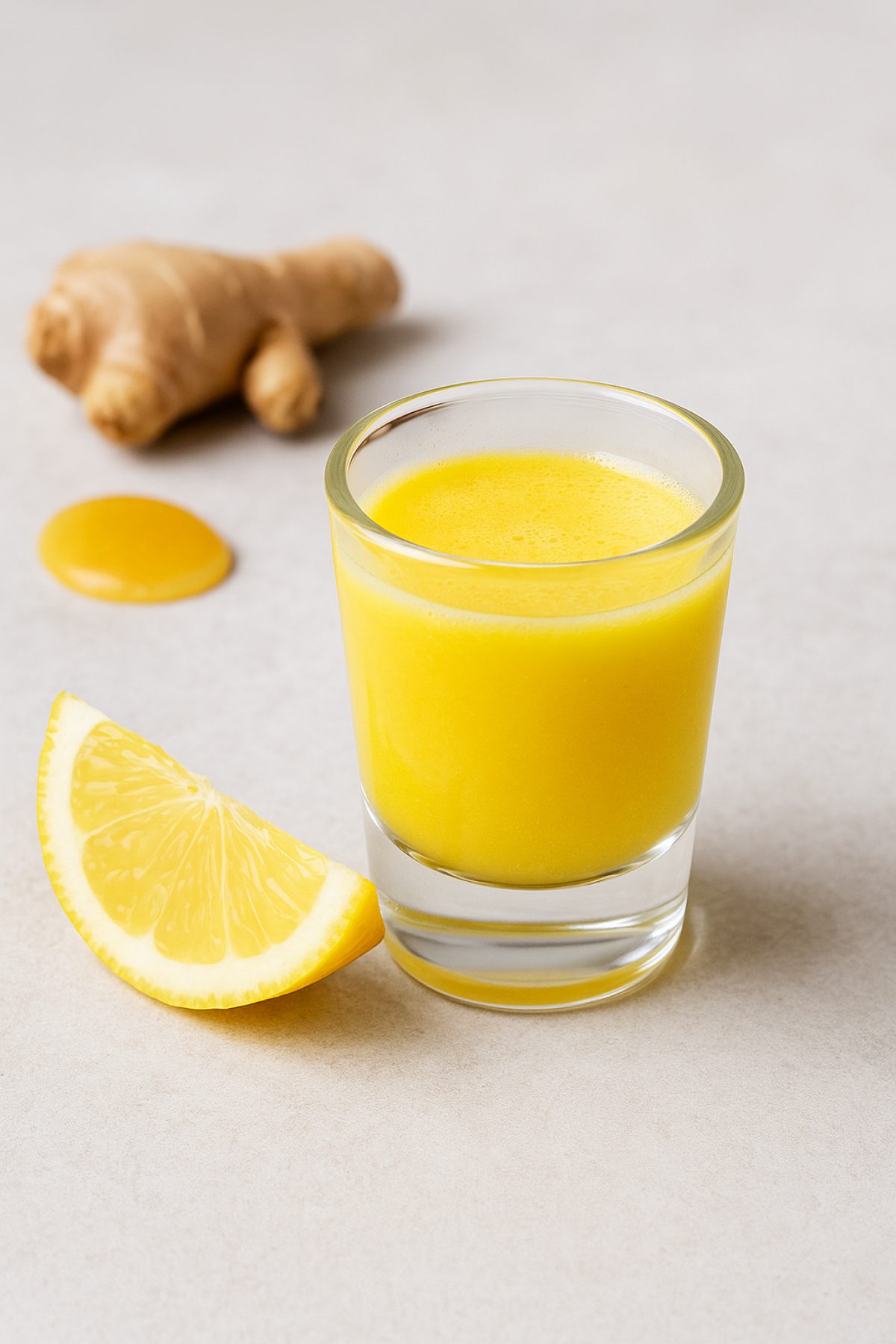 Slika jela 🍋 Detox šot sa limunom i đumbirom – kiseo, jak, budi mozak