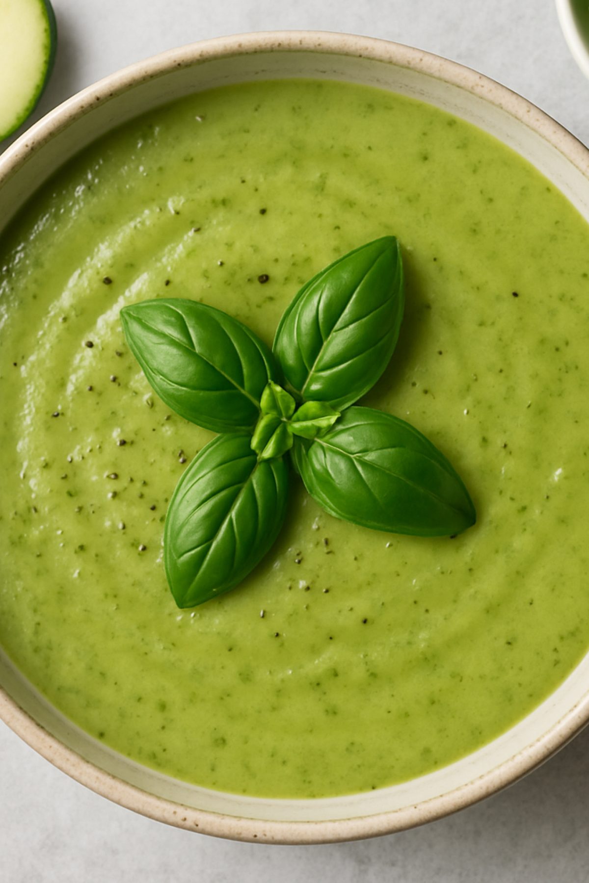 Slika jela 🥒 Krem čorba od tikvica i bosiljka – lagana, zelena i mirišljava
