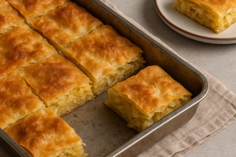 🥔 Pita sa krompirom i kiselim kupusom – rustično, posno i mirisno iz rerne