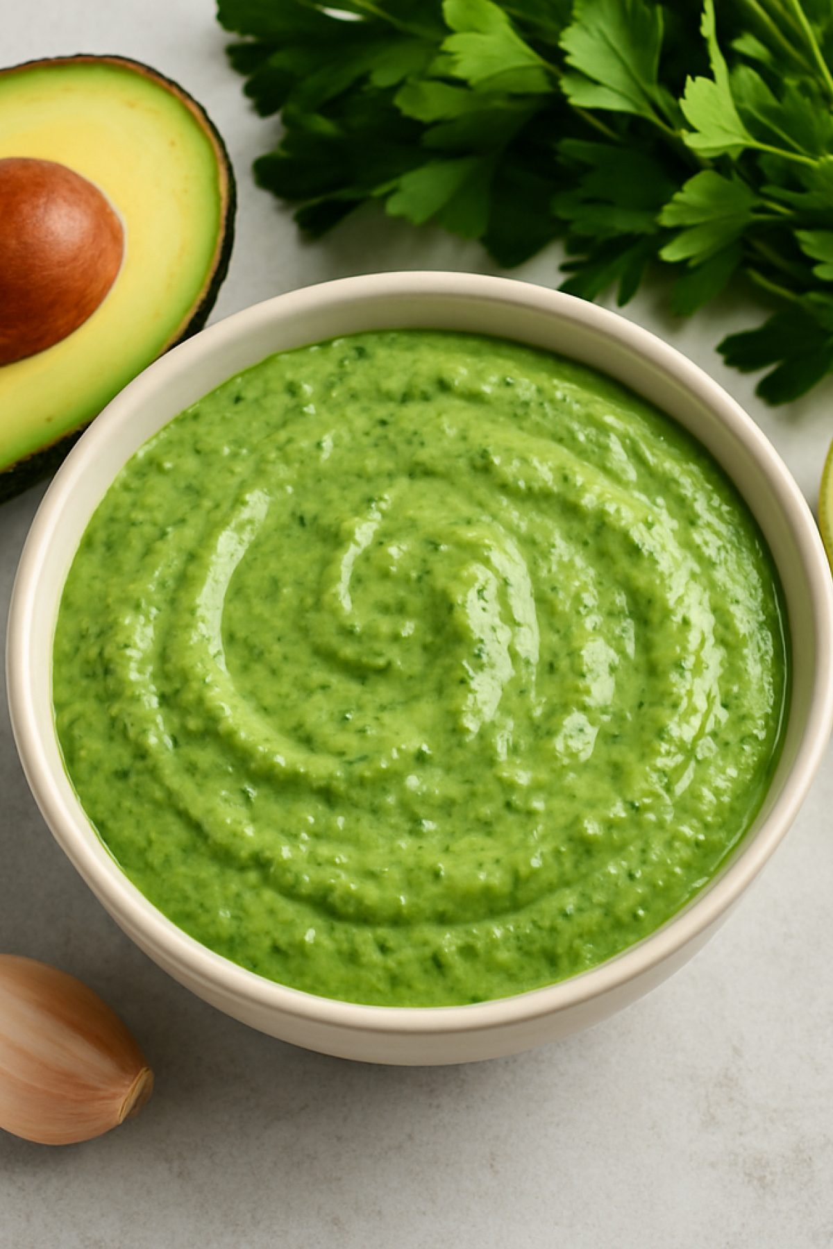 Slika jela 🥑 Zeleni sos od avokada i peršuna – kremast, svež, gotov za 3 minuta