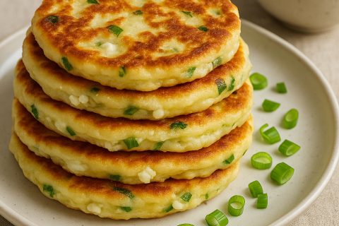 🧀 Mini palačinke sa sirom i mladim lukom – zlatne, meke i mirisne