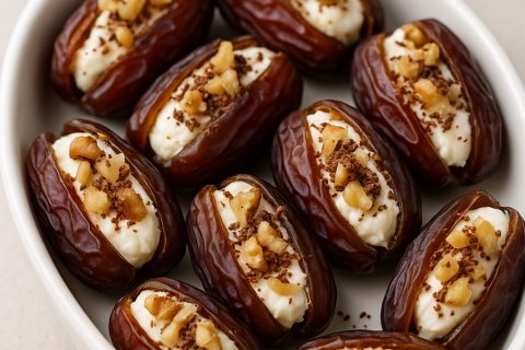 🌰 Urme punjene krem sirom i orasima – kremasto, slatko, bez griže savesti