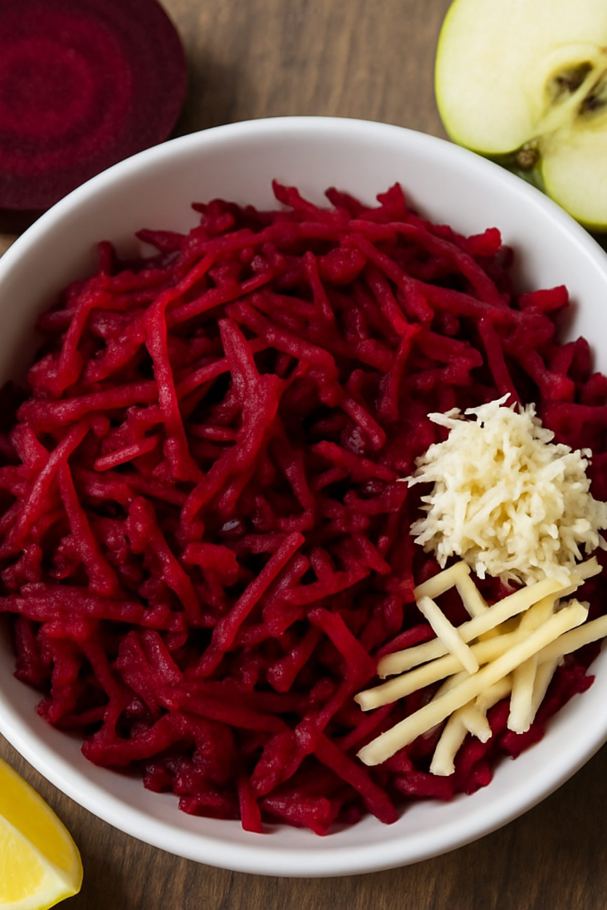 Slika jela 🥗 Cvekla sa renom i jabukom – osvežava, jača imunitet i mami boje na tanjiru