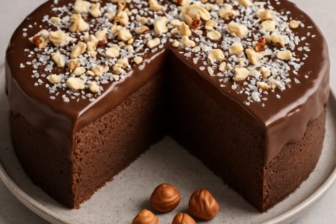 🎂 Čokoladna torta sa lešnicima i kokosom – bez brašna, bogata i baršunasta
