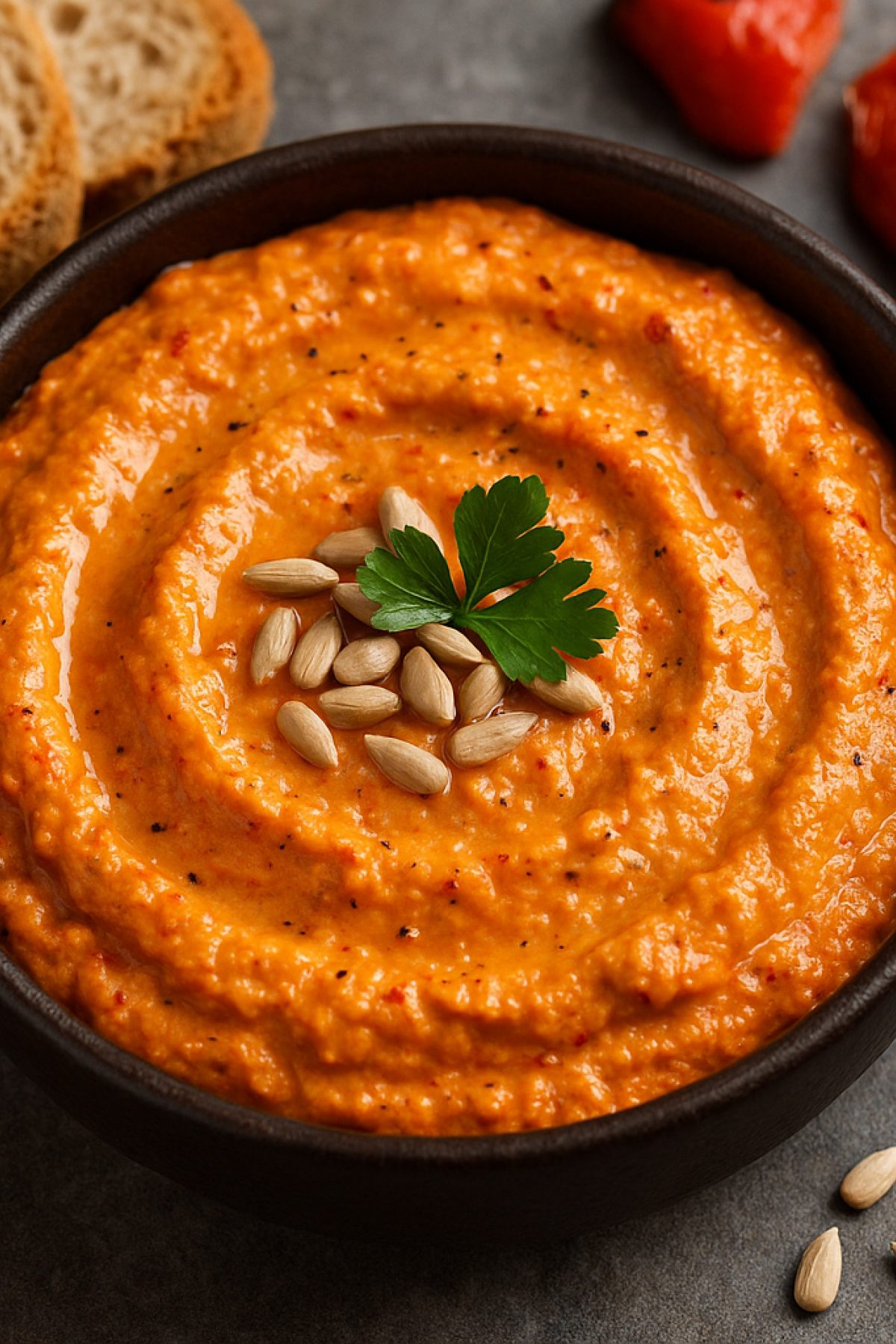Slika jela 🌶️ Namaz od pečenih paprika i suncokreta – kremast, jakog ukusa, bez trunke majoneza