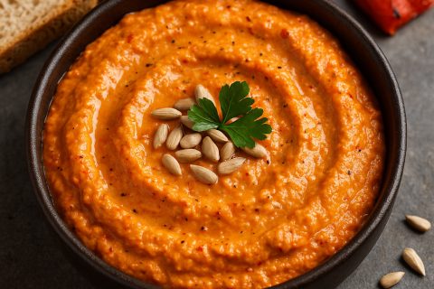 🌶️ Namaz od pečenih paprika i suncokreta – kremast, jakog ukusa, bez trunke majoneza