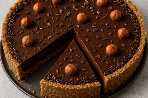 🍫 Čokoladna pita sa kafom i lešnicima – raskošni zalogaji bez pečenja