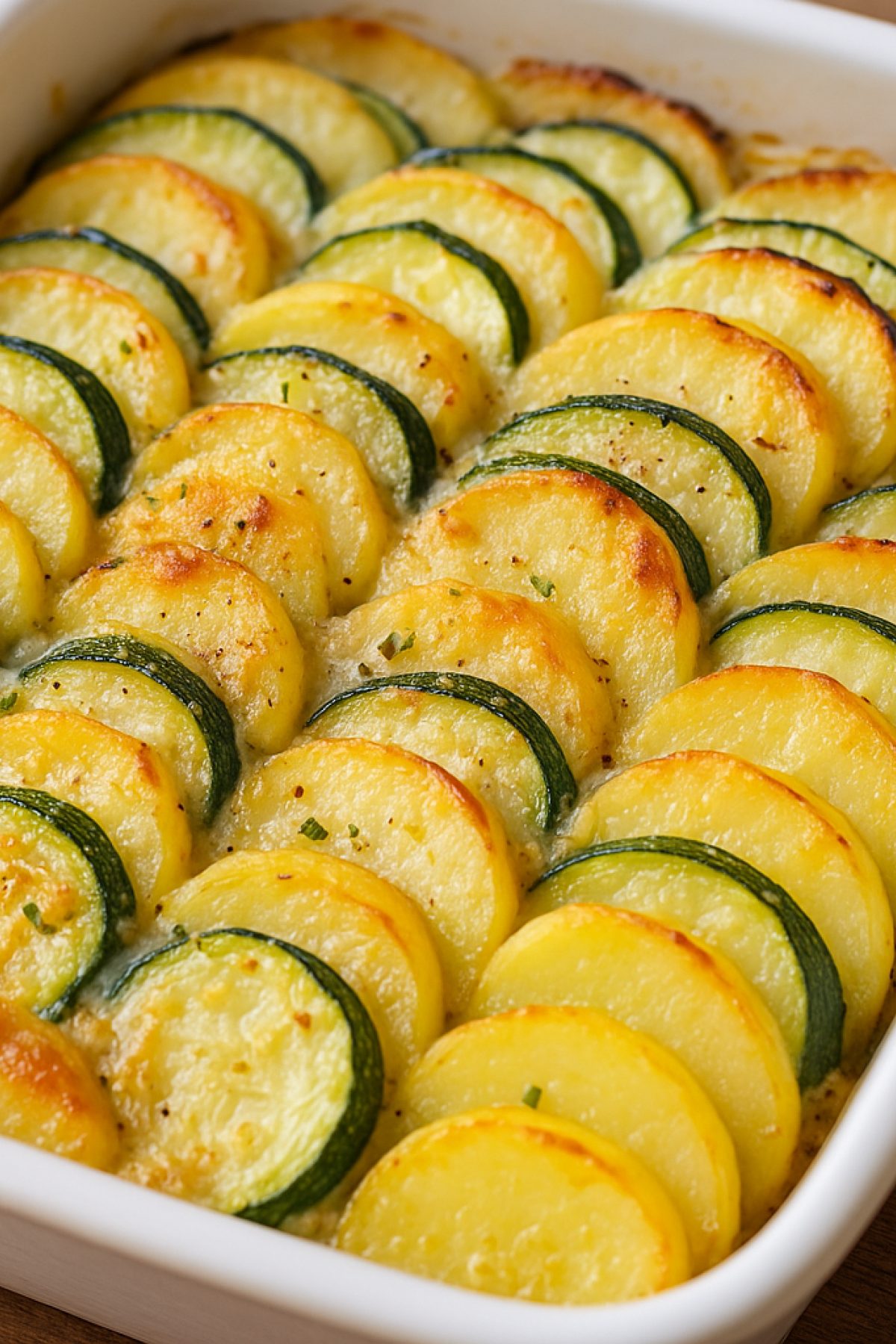 Slika jela 🥔 Musaka sa tikvicama i krompirom – lagana, slojevita i domaća