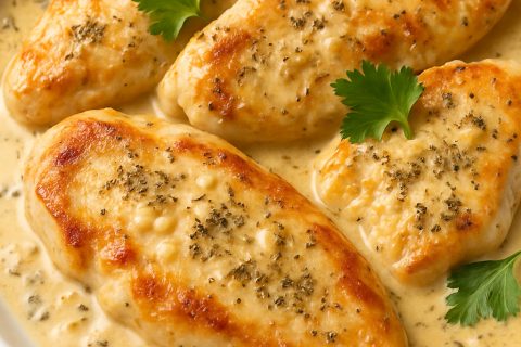 🍗 Piletina u kremastom sosu od belog luka – ručak iz snova!