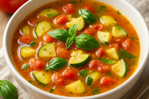 🍅 Letnja čorba od tikvica i paradajza – lagano i osvežavajuće!
