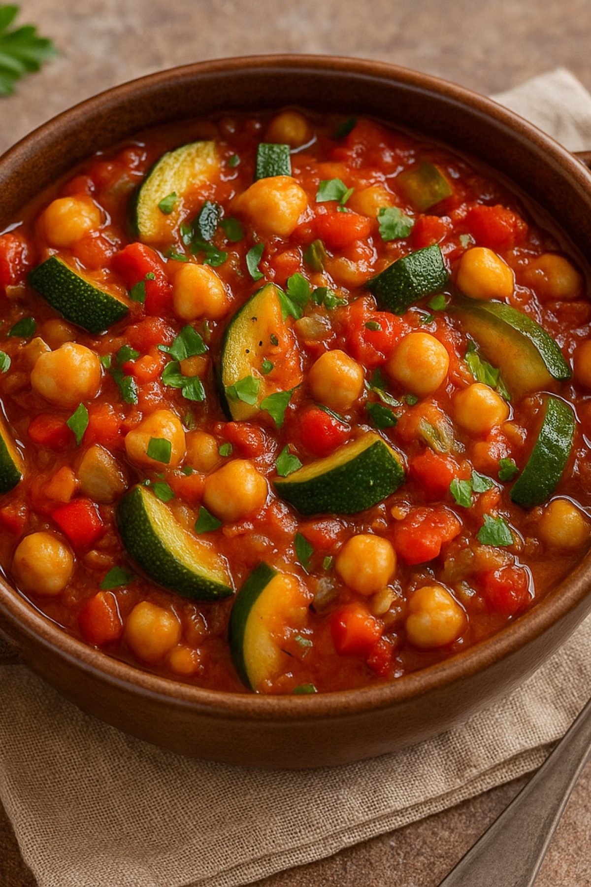 Slika jela 🥒 Letnji posni gulaš od tikvica i leblebija