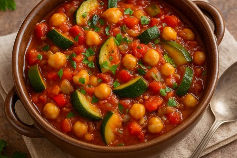 🥒 Letnji posni gulaš od tikvica i leblebija