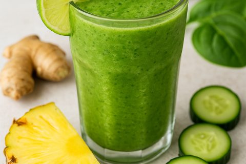 🥤 Zeleni smuti sa ananasom, krastavcem i đumbirom