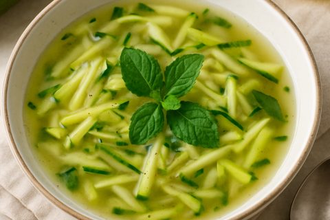 🥬 Bistra čorba od tikvica i mente