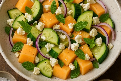 š„ Letnja salata sa dinjom, krastavcem i fetom
