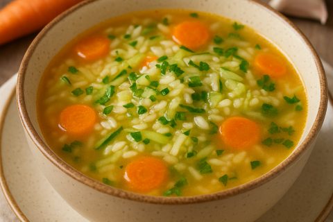 🍲 Posna čorba sa tikvicama i pirinčem