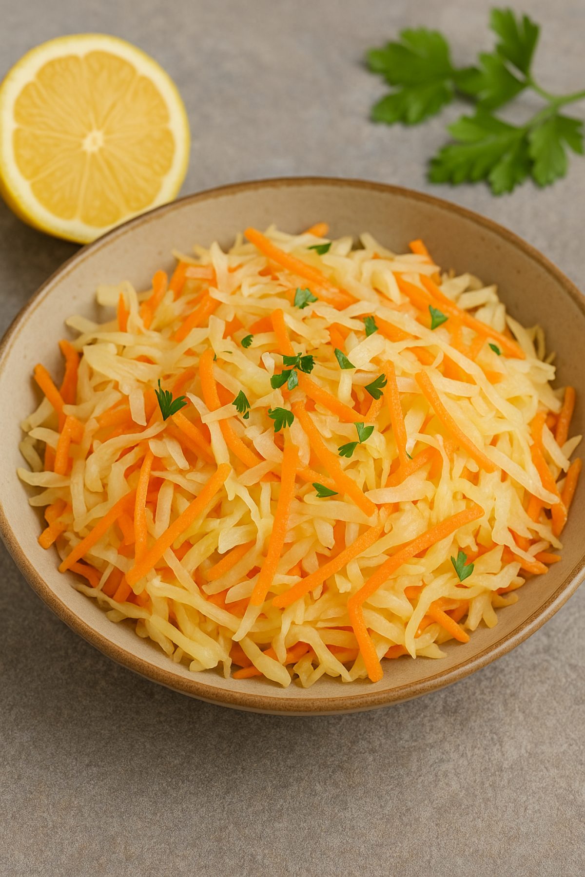 Slika jela 🥗 Osvežavajuća posna salata sa kupusom i šargarepom