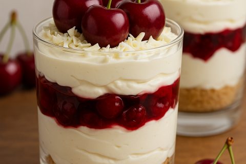🍒 Letnji čizkejk u čaši sa višnjama i belom čokoladom
