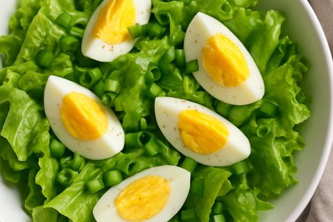 🥬🥚 Zelena salata sa jajima i mladim lukom