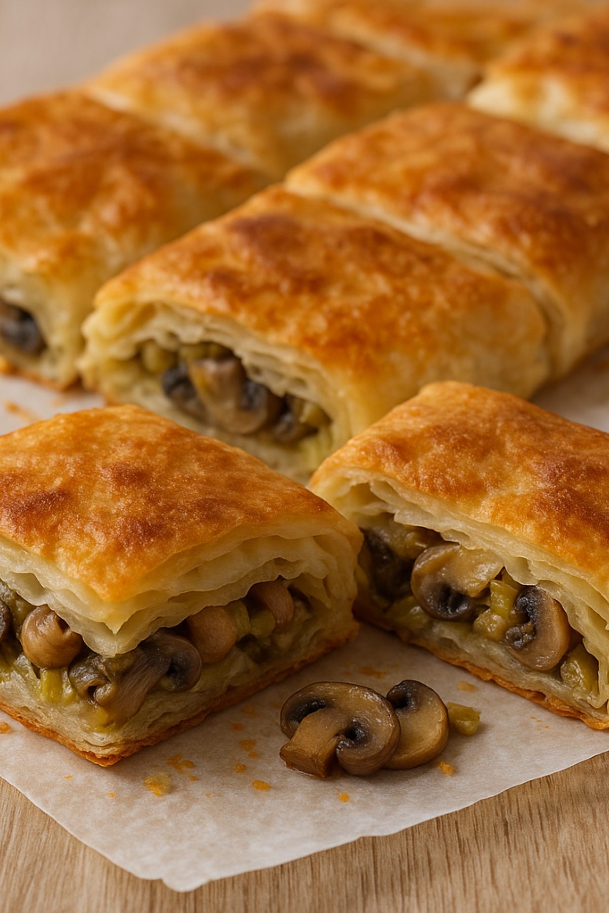 Slika jela 🥮 Pita sa pečurkama i prazilukom