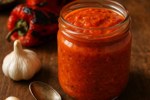 🥣 Sos od pečenih paprika i belog luka
