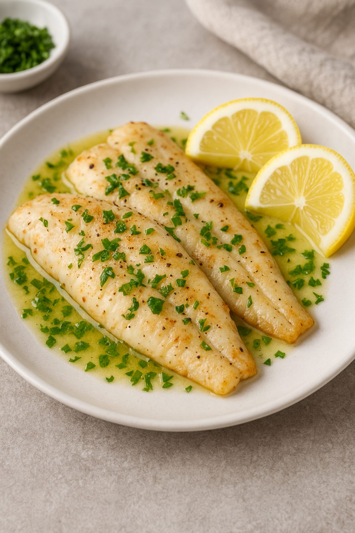 Slika jela 🐟 Filet oslića u sosu od limuna i peršuna