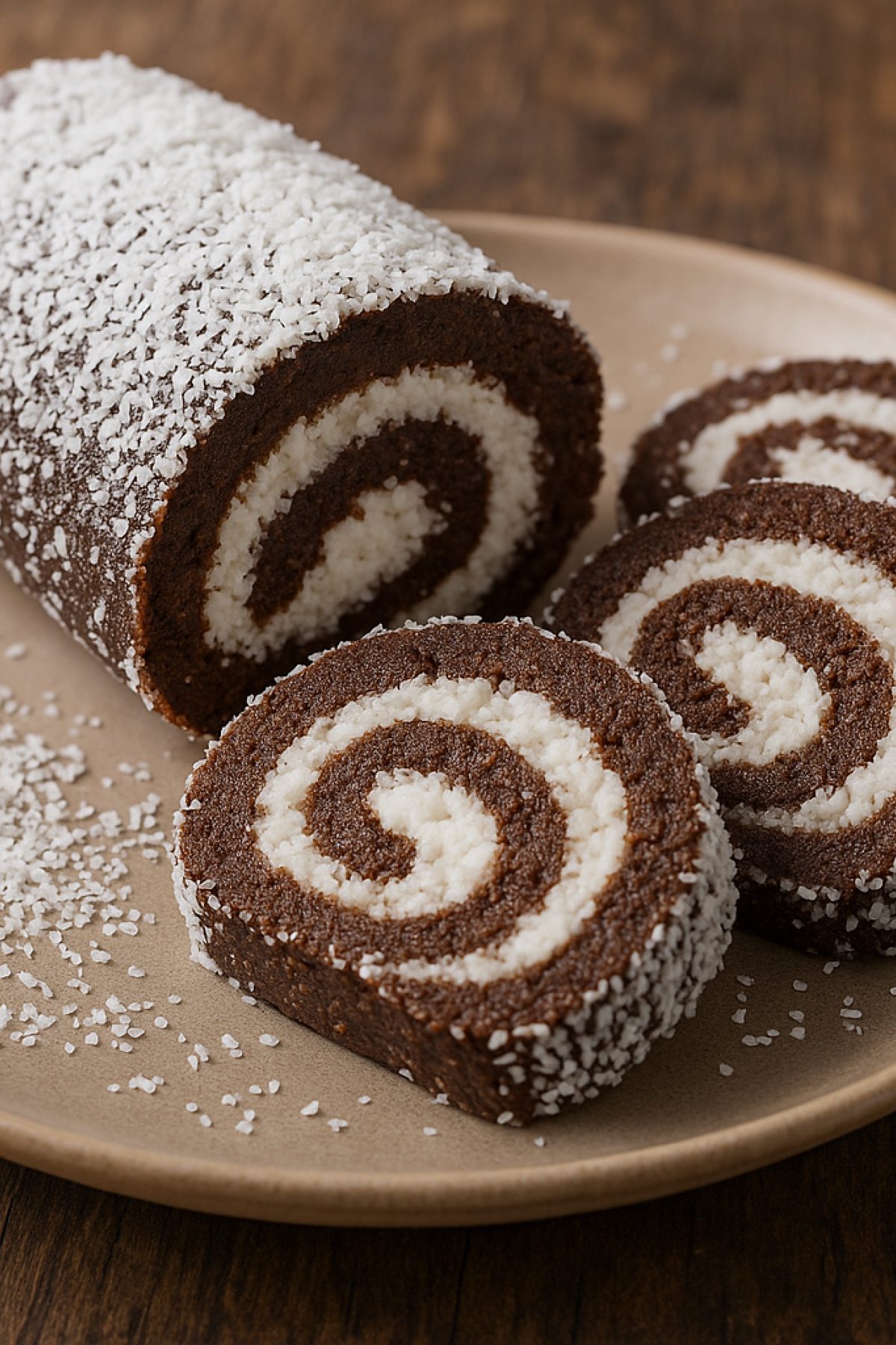 Slika jela 🍮 Posni čoko-kokos rolat