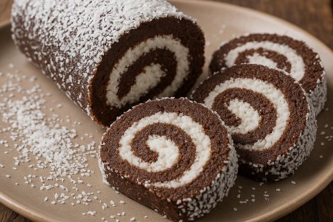 🍮 Posni čoko-kokos rolat