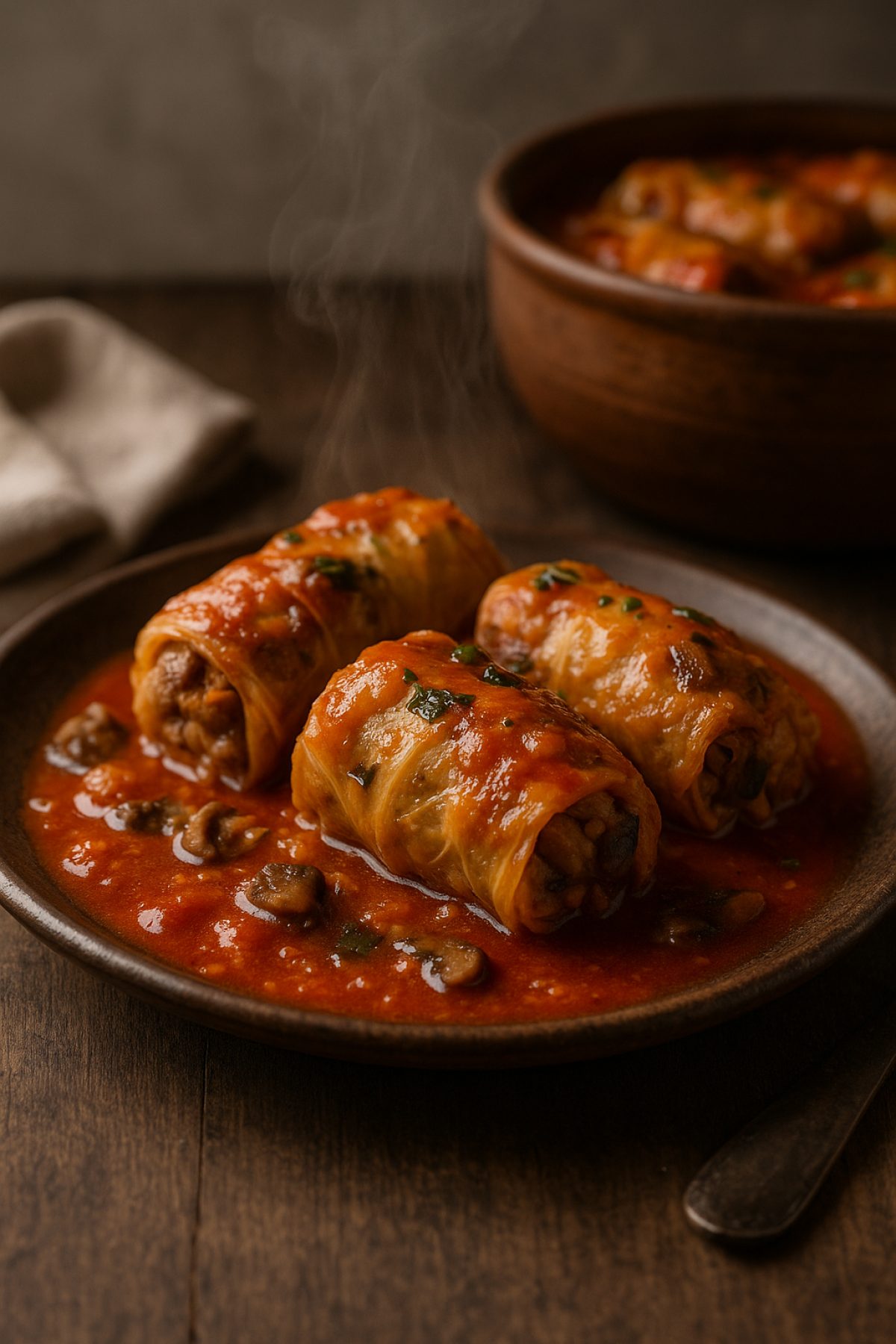 Slika jela 🥬🍄 Posna sarma sa pečurkama i pirinčem