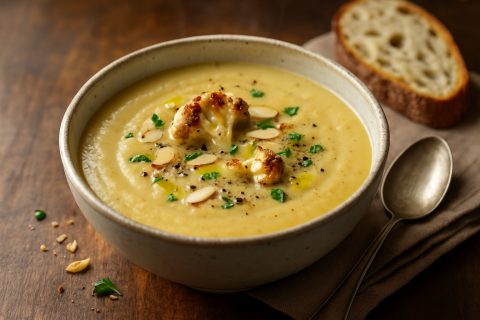 🥣🌼 Krem čorba od pečenog karfiola i belog luka