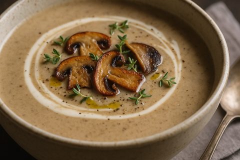 🍄🌿 Krem supa od pečuraka sa timijanom