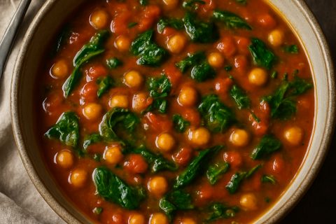 🥣🧡 Čorba od leblebija, paradajza i spanaća
