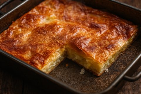 🧀🥧 Gibanica sa sirom i kiselom vodom (hrskava na vrhu, sočna iznutra)