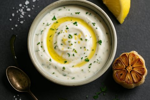 🍋🧄 Jogurt sos sa pečenim belim lukom i limunom
