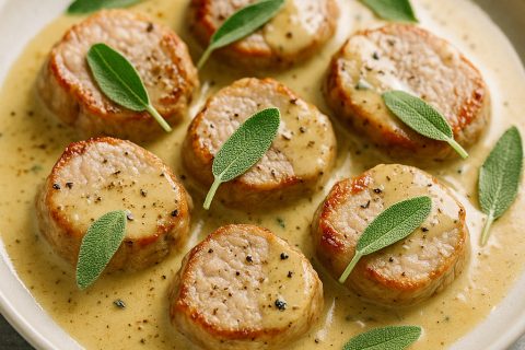 🥩🌿 Svinjski lungić u senf–žalfija sosu